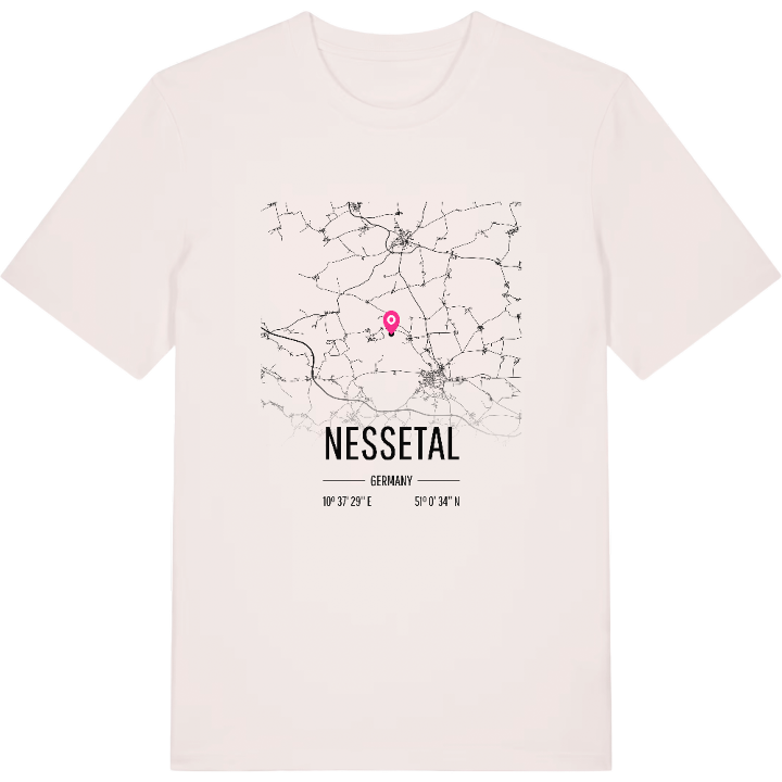 Nessetal karta t-shirt – t-shirt från PinShirt