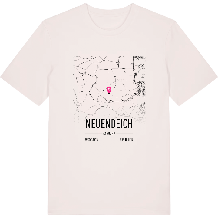 Neuendeich karta t-shirt – t-shirt från PinShirt
