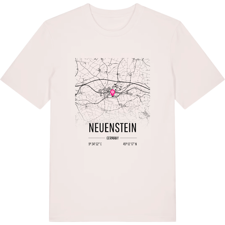 Neuenstein karta t-shirt – t-shirt från PinShirt
