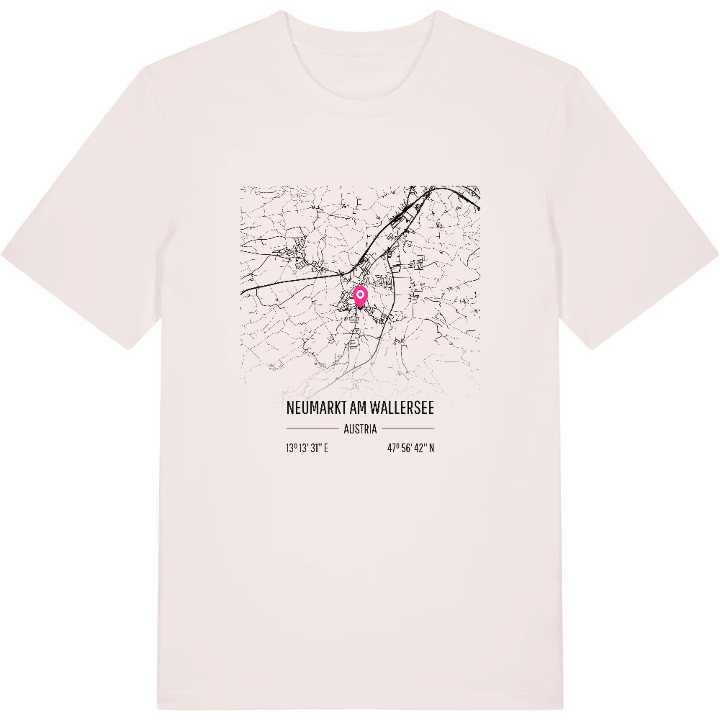 Neumarkt am Wallersee karta t-shirt – t-shirt från PinShirt