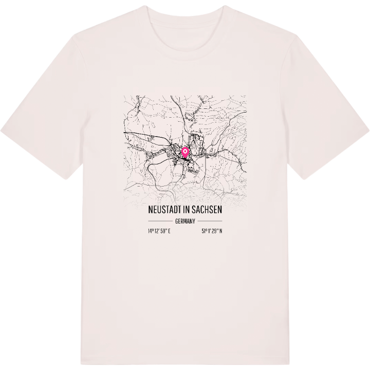 Neustadt in Sachsen karta t-shirt – t-shirt från PinShirt