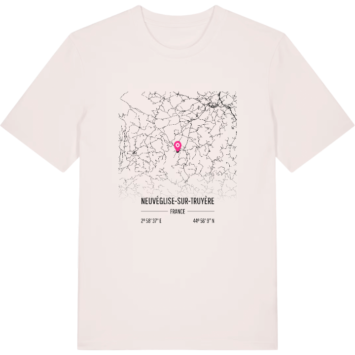Neuvéglise-sur-Truyère karta t-shirt – t-shirt från PinShirt