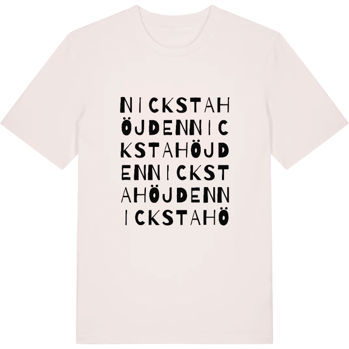 Nickstahöjden ordlek t-shirt – t-shirt från PinShirt
