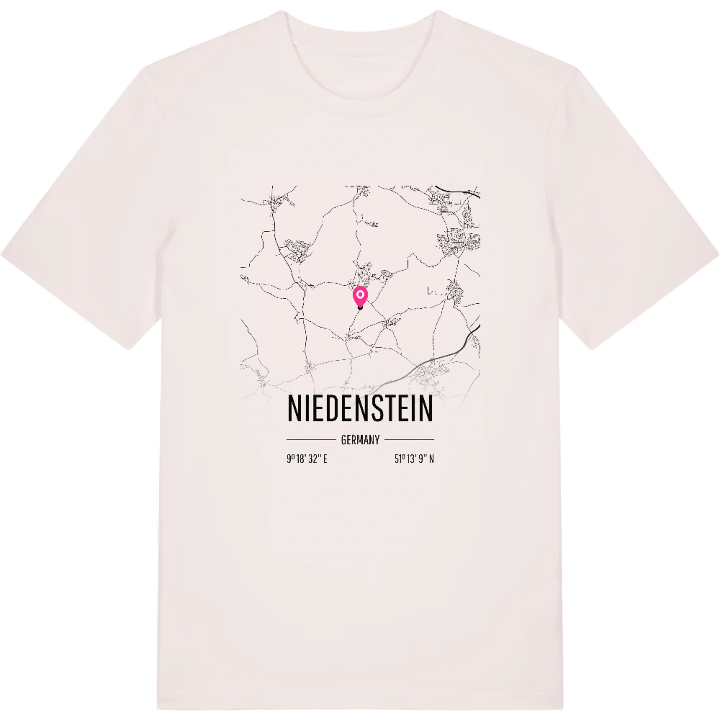 Niedenstein karta t-shirt – t-shirt från PinShirt