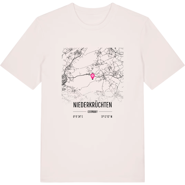 Niederkrüchten karta t-shirt – t-shirt från PinShirt