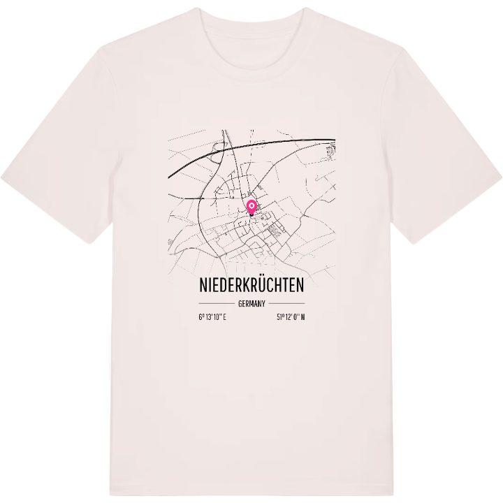 Niederkrüchten karta t-shirt – t-shirt från PinShirt