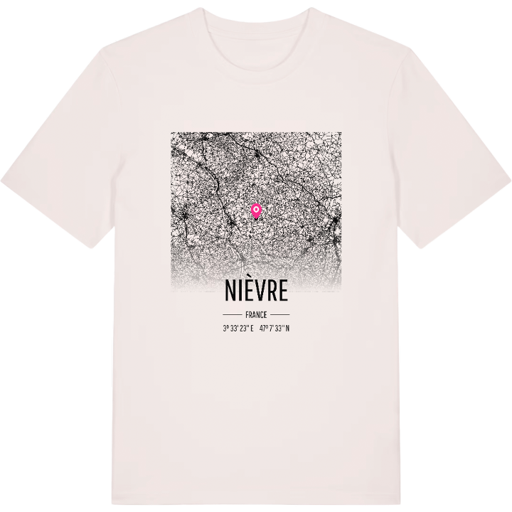 Nièvre karta t-shirt – t-shirt från PinShirt