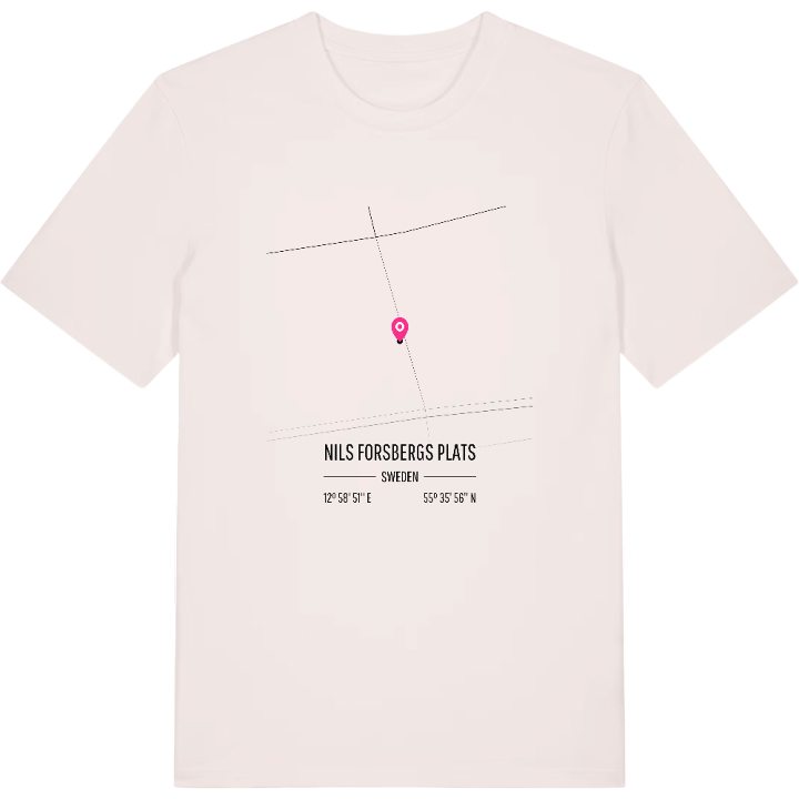 Nils Forsbergs plats karta t-shirt – t-shirt från PinShirt