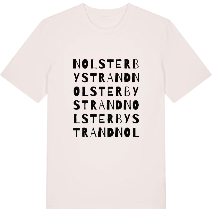 Nolsterby strand ordlek t-shirt – t-shirt från PinShirt