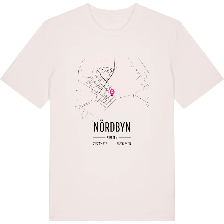 Nördbyn karta t-shirt – t-shirt från PinShirt