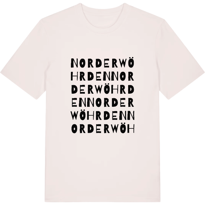 Norderwöhrden ordlek t-shirt – t-shirt från PinShirt