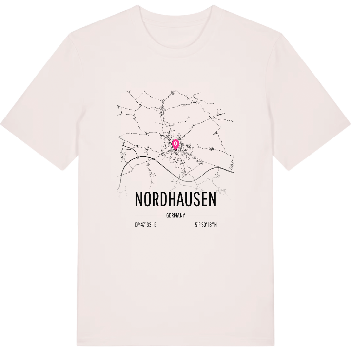 Nordhausen karta t-shirt – t-shirt från PinShirt
