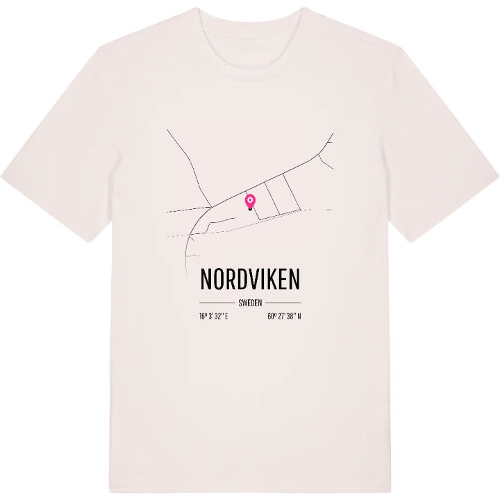 Nordviken karta t-shirt – t-shirt från PinShirt