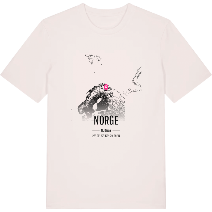 Norge karta t-shirt – t-shirt från PinShirt