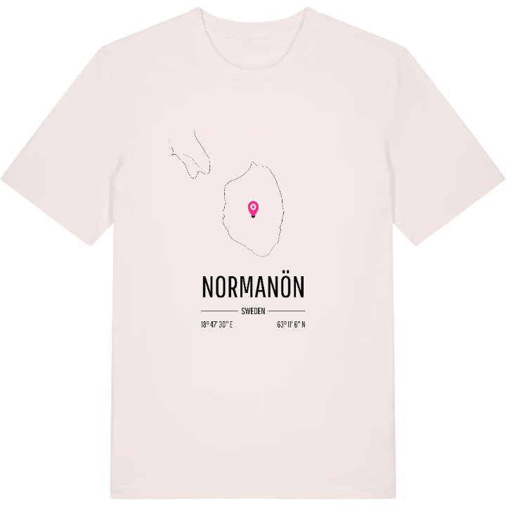 Normanön karta t-shirt – t-shirt från PinShirt