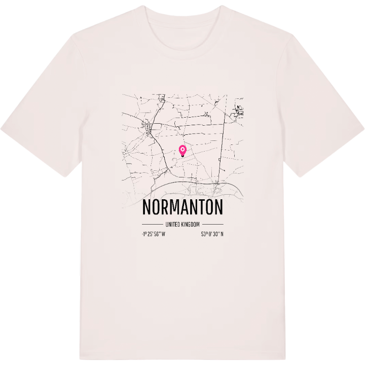 Normanton karta t-shirt – t-shirt från PinShirt