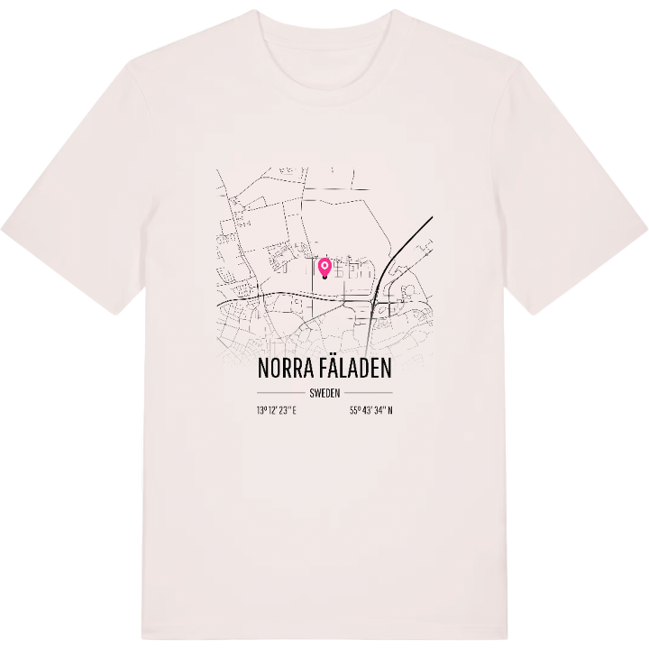 Norra Fäladen karta t-shirt – t-shirt från PinShirt