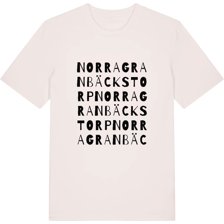 Norra Granbäckstorp ordlek t-shirt – t-shirt från PinShirt