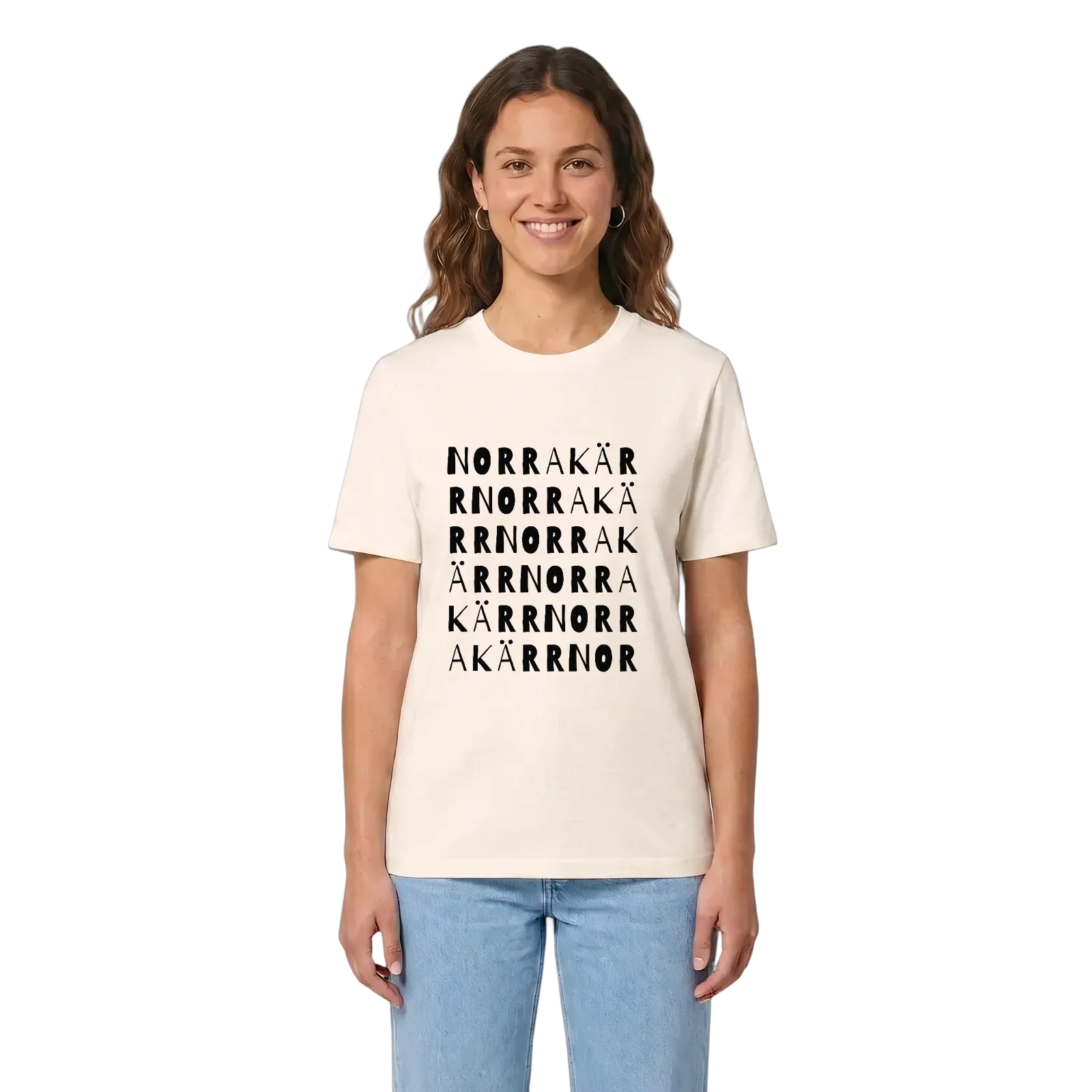 Norra Kärr ordlek t-shirt – Vintage White, i miljö