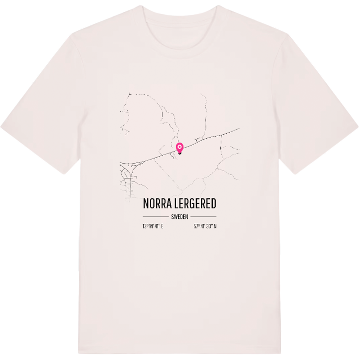 Norra Lergered karta t-shirt – t-shirt från PinShirt