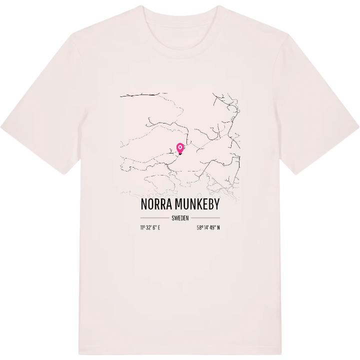 Norra Munkeby karta t-shirt – t-shirt från PinShirt