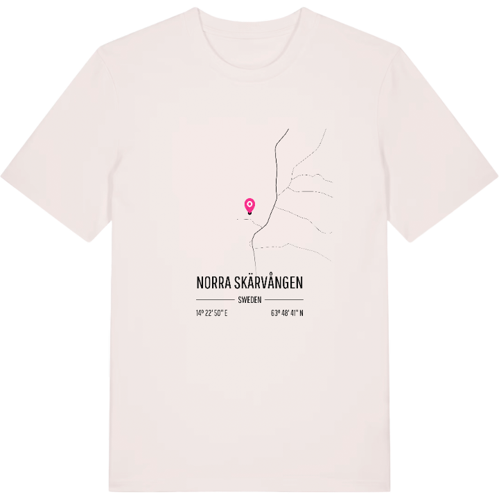 Norra Skärvången karta t-shirt – t-shirt från PinShirt