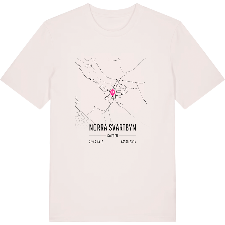 Norra Svartbyn karta t-shirt – t-shirt från PinShirt