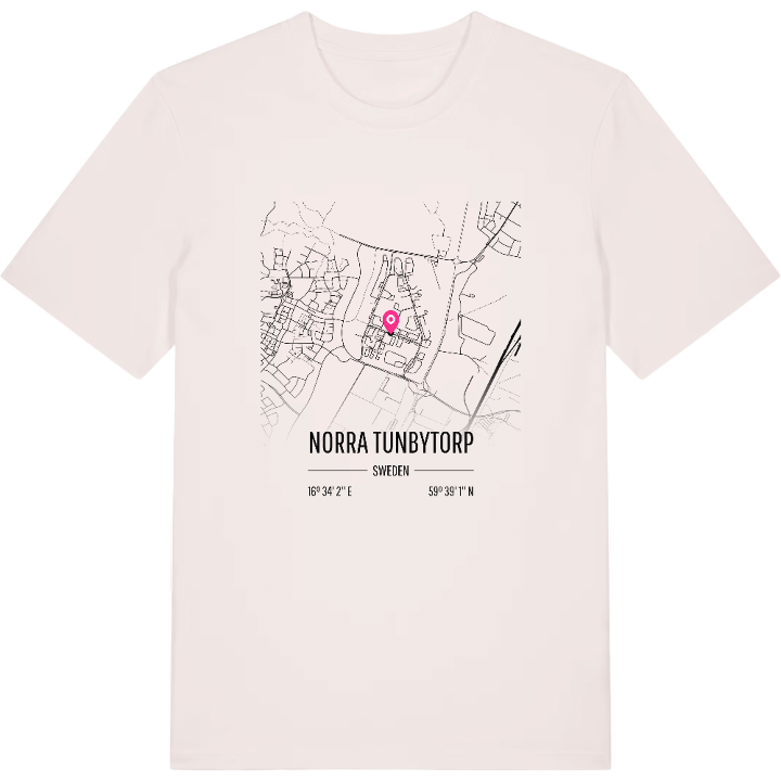Norra Tunbytorp karta t-shirt – t-shirt från PinShirt