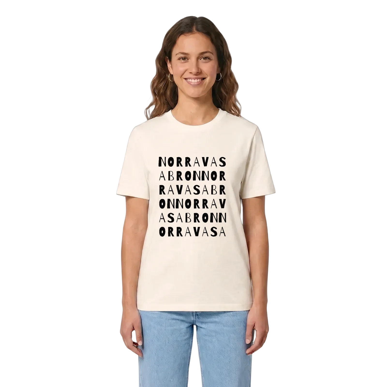 Norra Vasabron ordlek t-shirt – Vintage White, i miljö