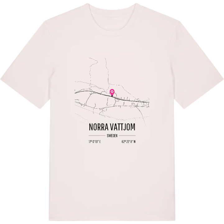 Norra Vattjom karta t-shirt – t-shirt från PinShirt