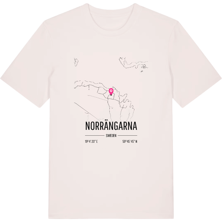 Norrängarna karta t-shirt – t-shirt från PinShirt