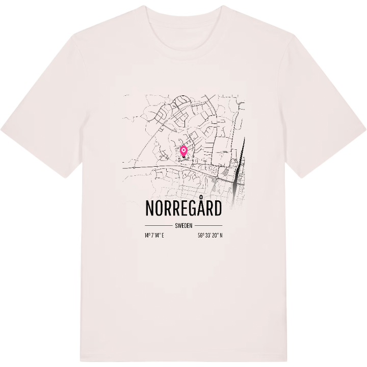 Norregård karta t-shirt – t-shirt från PinShirt