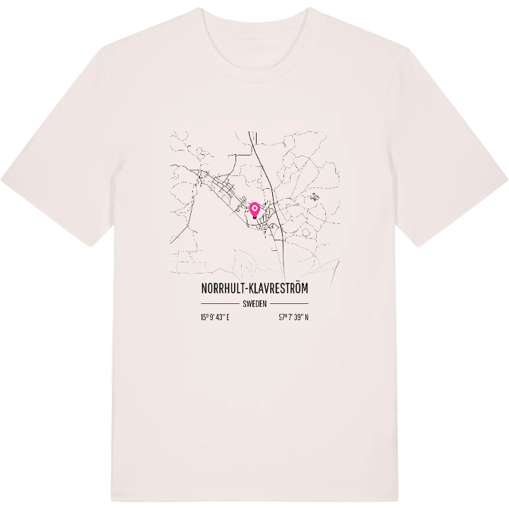 Norrhult-Klavreström karta t-shirt – t-shirt från PinShirt