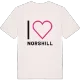 Jag älskar Norshill t-shirt stort tryck