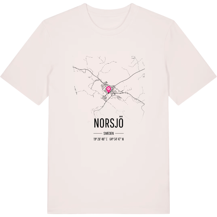 Norsjö karta t-shirt – t-shirt från PinShirt