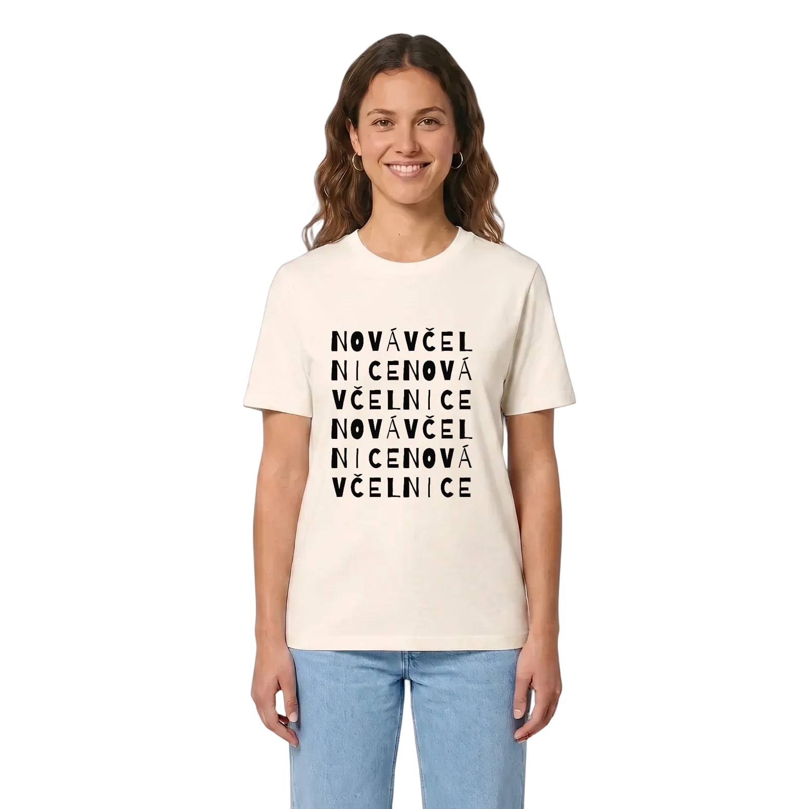 Nová Včelnice ordlek t-shirt – Vintage White, i miljö