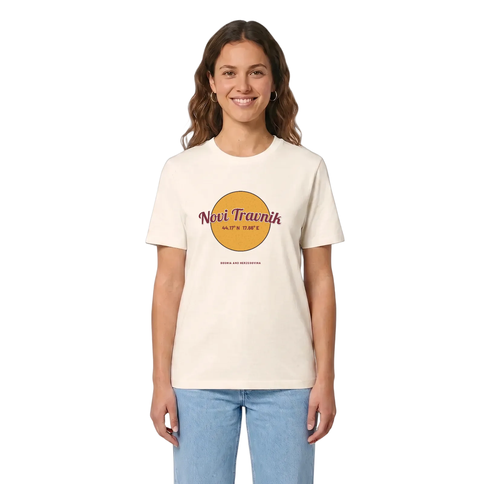 Novi Travnik cirkel t-shirt – Vintage White, i miljö