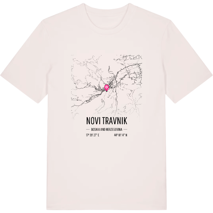 Novi Travnik karta t-shirt – t-shirt från PinShirt