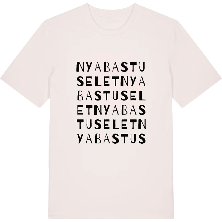 Nya Bastuselet ordlek t-shirt – t-shirt från PinShirt