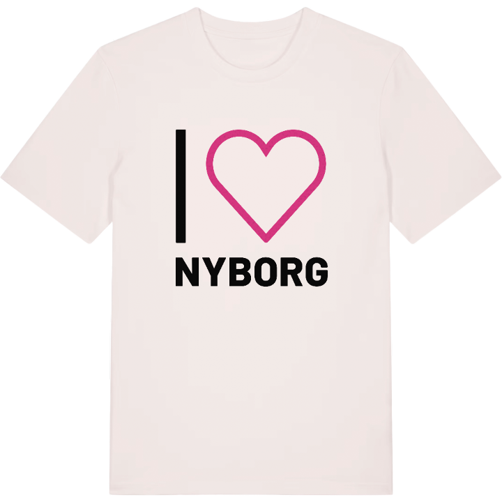 Jag älskar Nyborg t-shirt stort tryck – t-shirt från PinShirt