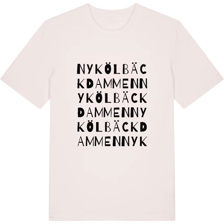 Nykölbäckdammen ordlek t-shirt – t-shirt från PinShirt