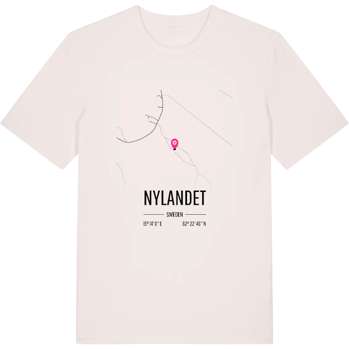 Nylandet karta t-shirt – t-shirt från PinShirt