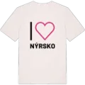 Jag älskar Nýrsko t-shirt stort tryck