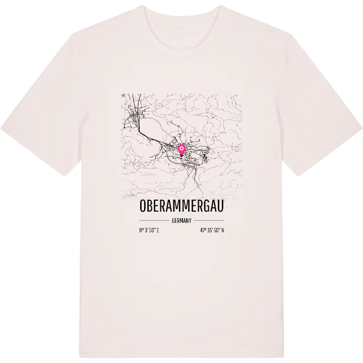 Oberammergau karta t-shirt – t-shirt från PinShirt