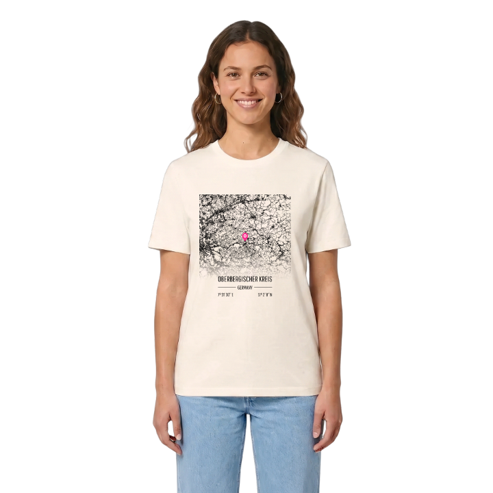 Oberbergischer Kreis karta t-shirt – t-shirt från PinShirt