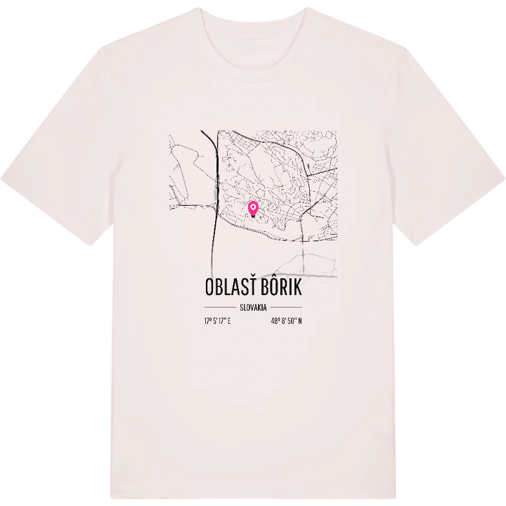 Oblasť Bôrik karta t-shirt – t-shirt från PinShirt