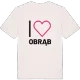 Jag älskar Obrąb t-shirt stort tryck