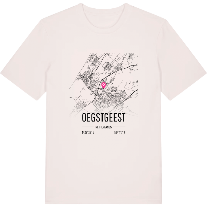 Oegstgeest karta t-shirt – t-shirt från PinShirt