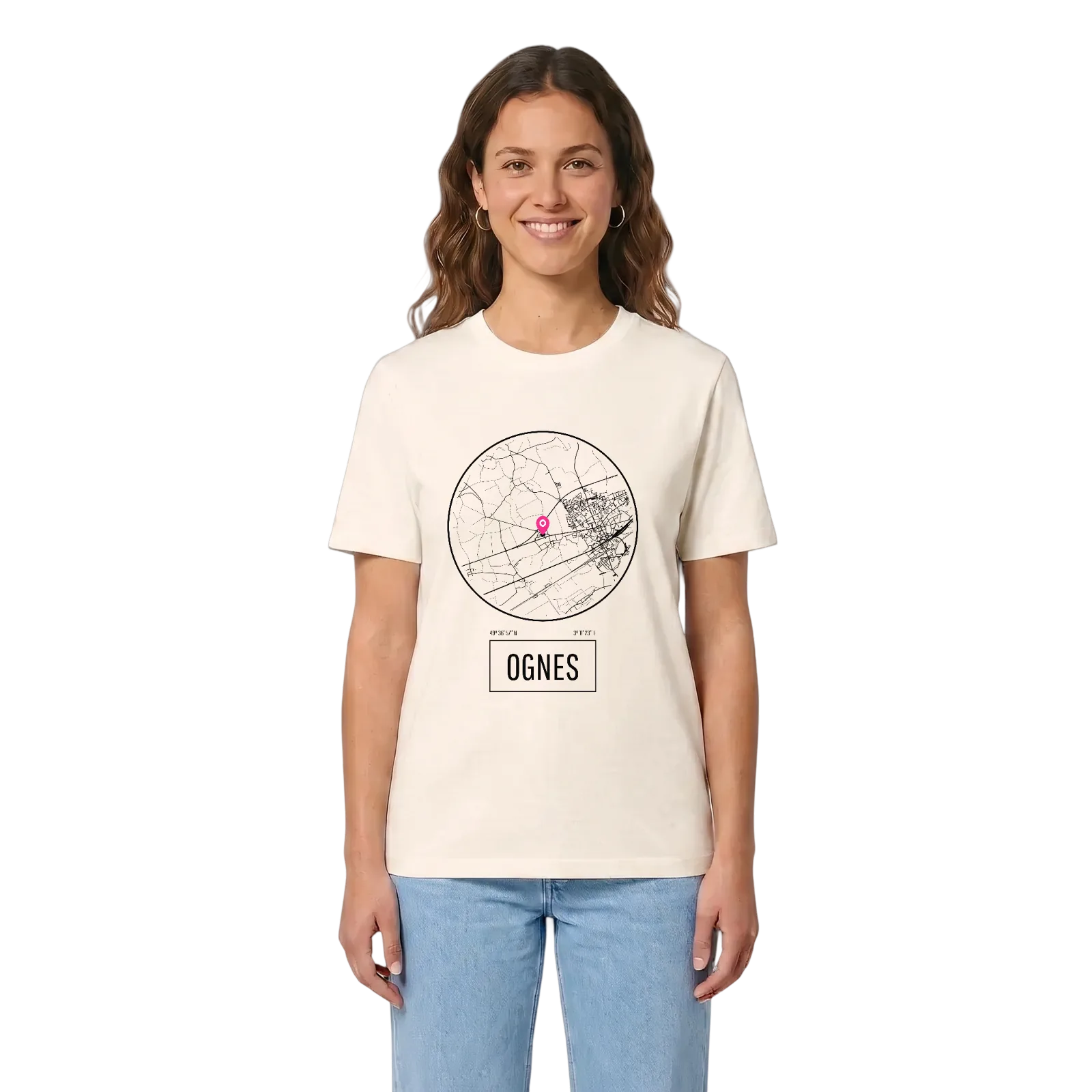 Ognes t-shirt – Vintage White, i miljö