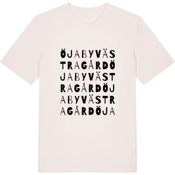 Öjaby Västragård ordlek t-shirt – t-shirt från PinShirt
